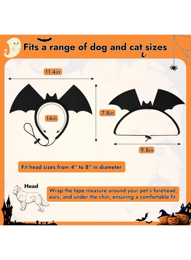 Vivifying Halloween Dog Bat Wing Headband 1 Pack - Adjustable Halloween Costume Accessories for Medium and Large Dogs, Cute Pet Headwear for Parties, Photos and Holiday Celebrations (Black) - Image 3
