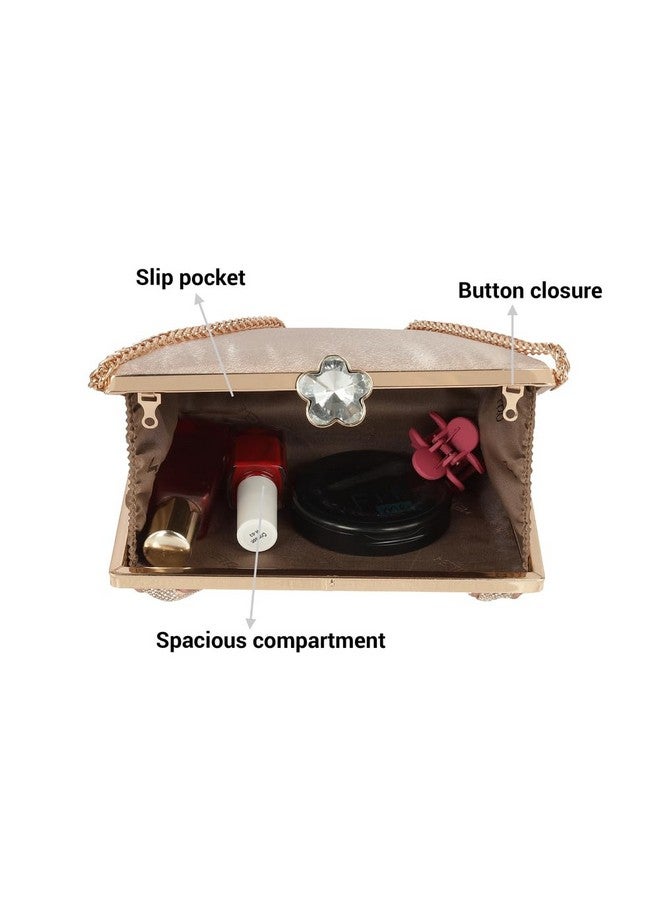 Metro Women's Rose-Gold Stylish Faux Leather Party Clutch (38-134) - Image 5