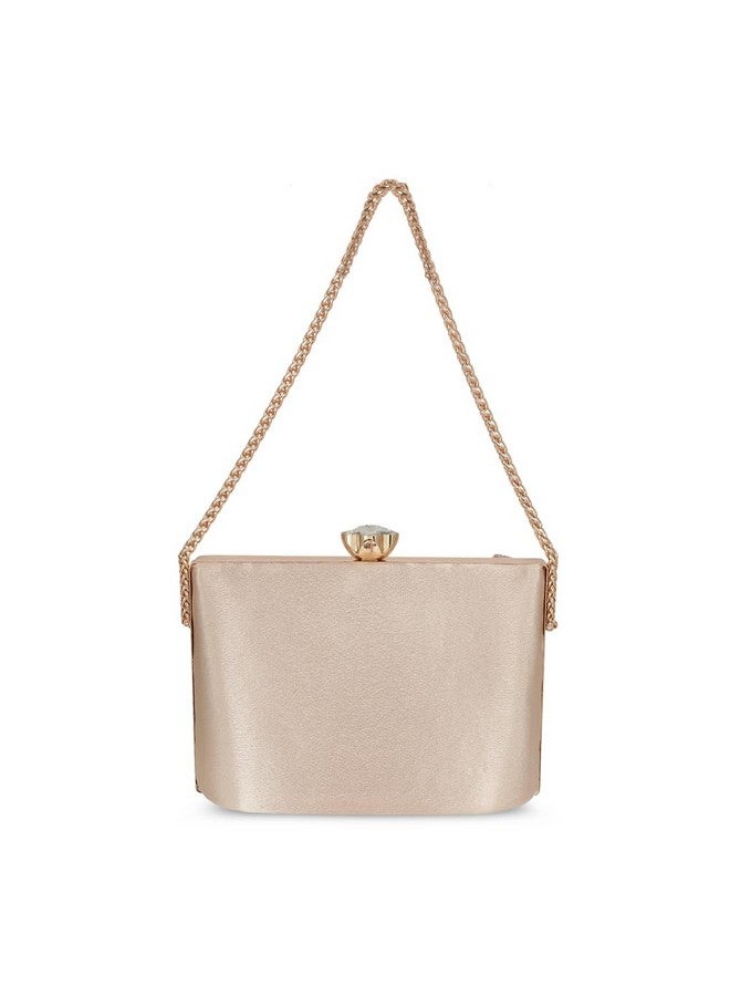 Metro Women's Rose-Gold Stylish Faux Leather Party Clutch (38-134) - Image 4