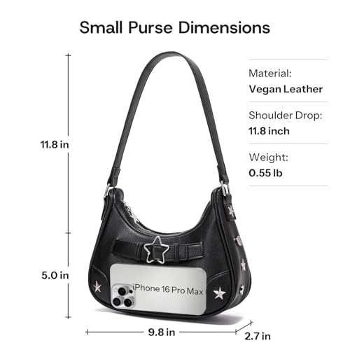 YIKOEE Shoulder Bag Y2k Purse: 90s Mini Underarm Bag - Cute Small Purse - Image 5