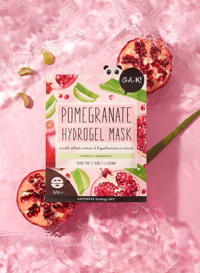 Oh K Hydrating Pomegranate & Hyaluronic Acid Hydrogel Face Mask – Anti-Aging and Skin-Plumping Facial Treatment for Youthful Glow - Image 1