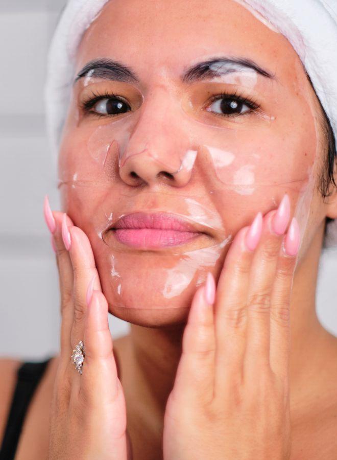 Oh K Hydrating Pomegranate & Hyaluronic Acid Hydrogel Face Mask – Anti-Aging and Skin-Plumping Facial Treatment for Youthful Glow - Image 5