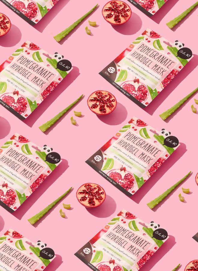 Oh K Hydrating Pomegranate & Hyaluronic Acid Hydrogel Face Mask – Anti-Aging and Skin-Plumping Facial Treatment for Youthful Glow - Image 2