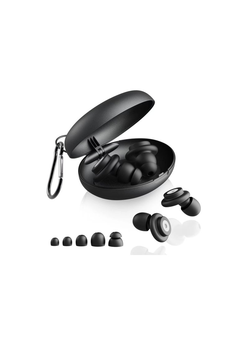 Silicone Reusable Ear Plugs for Noise Cancelling - 2 Pairs, High Fidelity Hearing Protection with 25-33dB Noise Reduction, Ideal for Sleeping, Work, Study, and Travel. - Image 1
