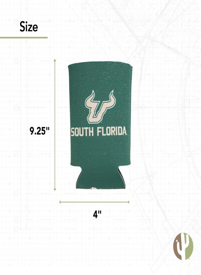 ديزرت كاكتوس حافظة علب مشروبات من جامعة جنوب فلوريدا (USF Bulls) من ديزرت كاكتوس، عبوة واحدة من الفوم، حامل علب سعة 12 أونصة، جانب واحد (التصميم أ) - Image 3