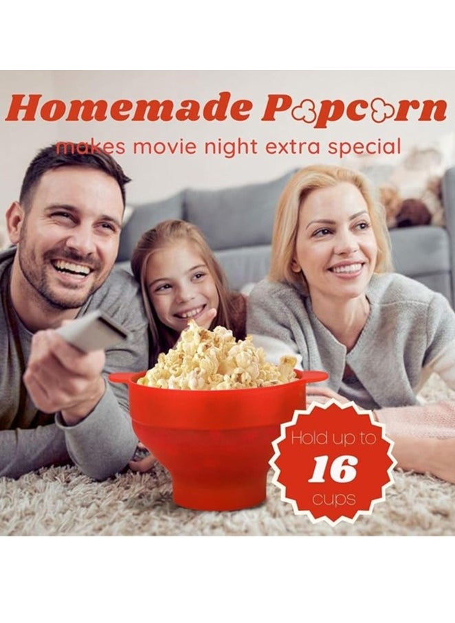 Popcorn Bowl Microwave Machine Popcorn Popper Makers Silicone Hot Air Collapsible Popcorn Containers with Lid and Handles BPA Free,Dishwasher Safe(Red) - pzsku/Z3B32D45C1196C0FF4777Z/45/_/1730543657/06ced2d2-67b8-41ab-b94e-ae6f57647a29