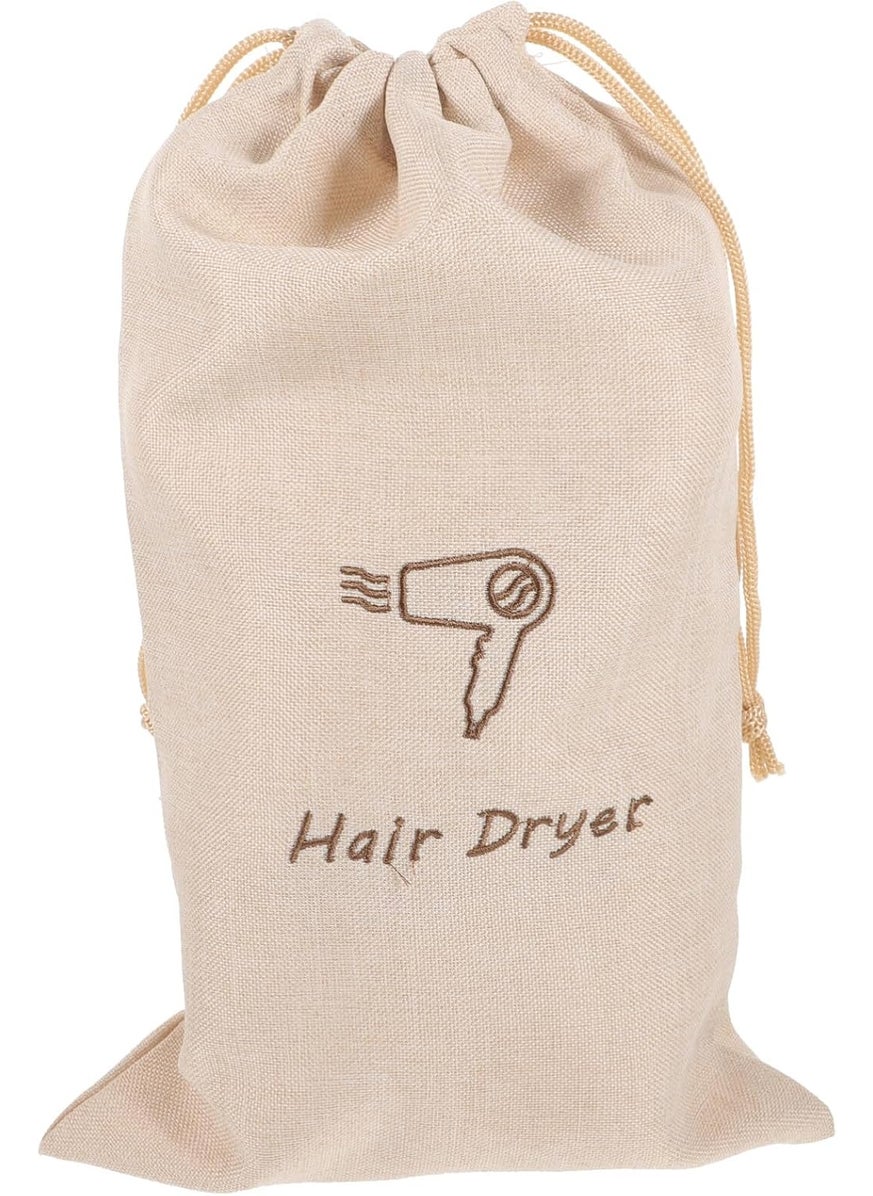 Beaupretty Beaupretty drawstring storage bags blow dryer purse blow dryer bag drawstring shoe bags hair dryer travel case storage bags for travel hair dryer bags pouch universal linen 35c wallet 