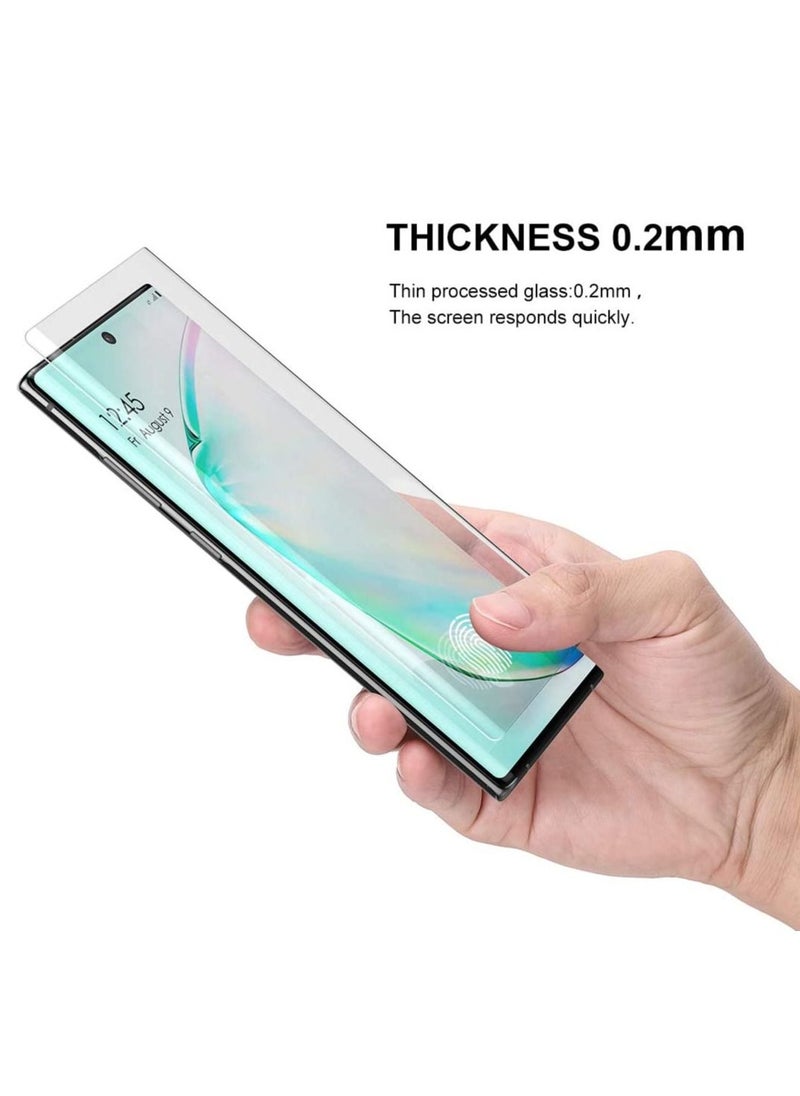LEDIN - 1 Pack Galaxy Note 10 Plus Screen Protector Full HD Curved Edge Liquid UV Tempered Glass Exclusive Solution for Ultrasonic Fingerprint Easy Install for Galaxy Note 10 Plus 5G - Image 1