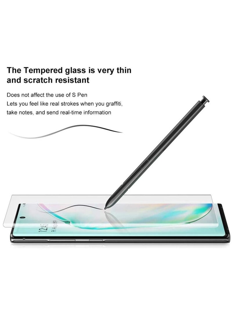 LEDIN - 1 Pack Galaxy Note 10 Plus Screen Protector Full HD Curved Edge Liquid UV Tempered Glass Exclusive Solution for Ultrasonic Fingerprint Easy Install for Galaxy Note 10 Plus 5G - Image 1