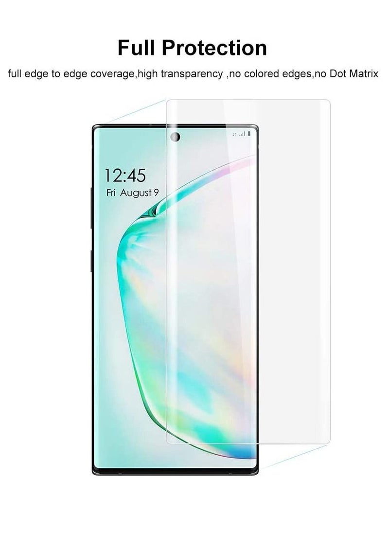 LEDIN - 1 Pack Galaxy Note 10 Plus Screen Protector Full HD Curved Edge Liquid UV Tempered Glass Exclusive Solution for Ultrasonic Fingerprint Easy Install for Galaxy Note 10 Plus 5G - Image 1