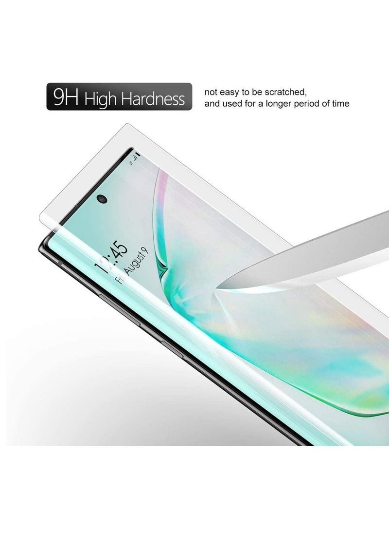 LEDIN - 1 Pack Galaxy Note 10 Plus Screen Protector Full HD Curved Edge Liquid UV Tempered Glass Exclusive Solution for Ultrasonic Fingerprint Easy Install for Galaxy Note 10 Plus 5G - Image 1
