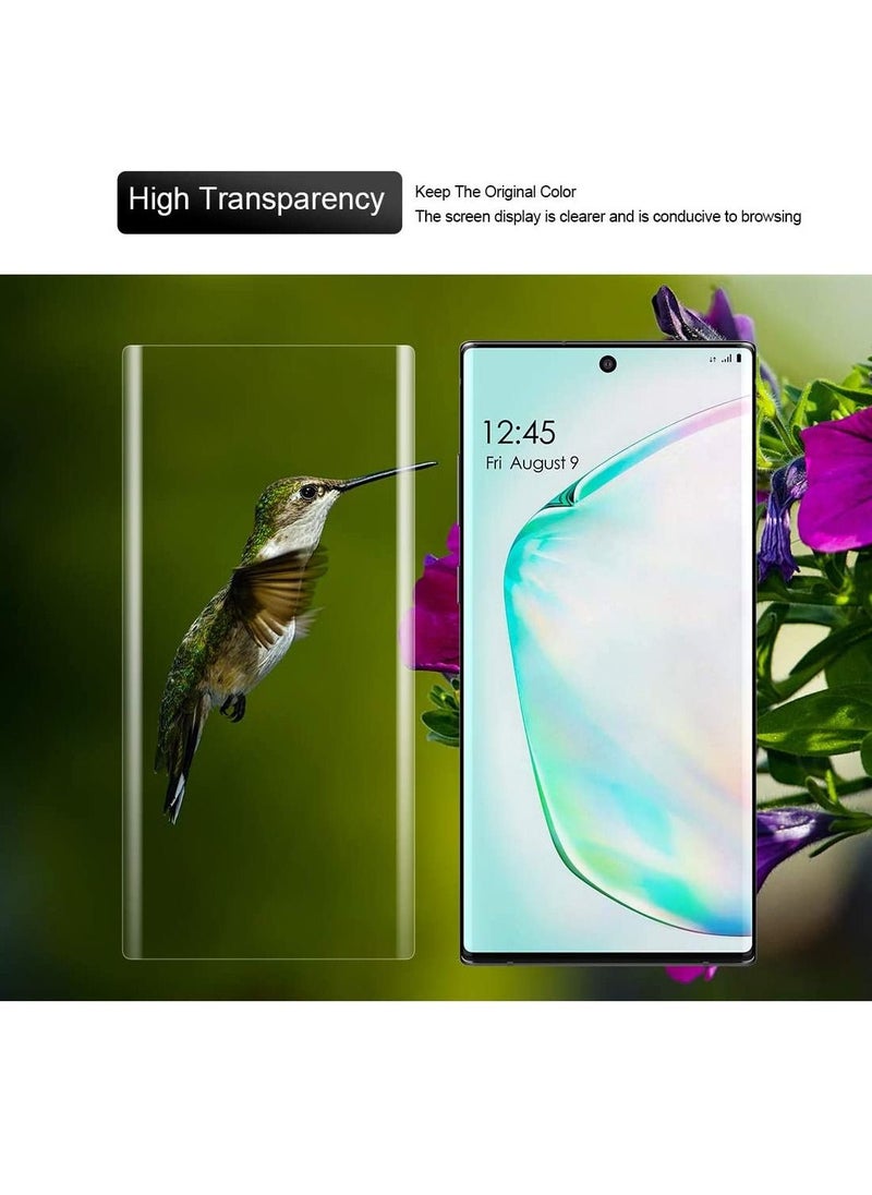 LEDIN - 1 Pack Galaxy Note 10 Plus Screen Protector Full HD Curved Edge Liquid UV Tempered Glass Exclusive Solution for Ultrasonic Fingerprint Easy Install for Galaxy Note 10 Plus 5G - Image 1