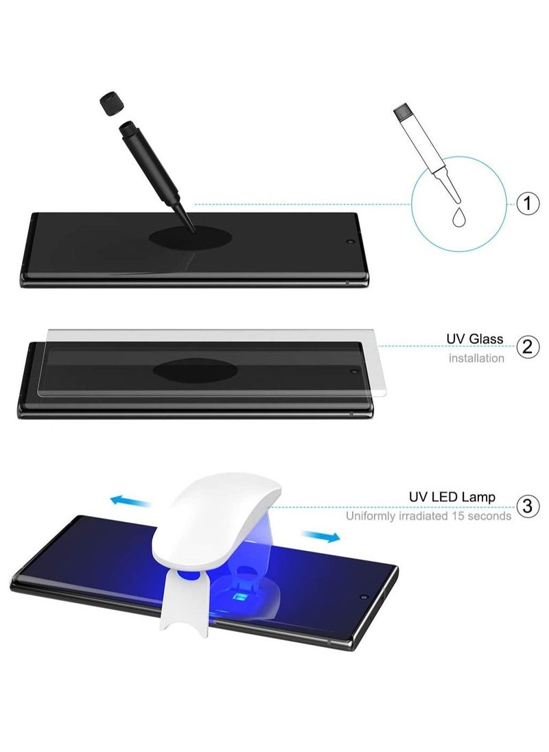 LEDIN - 1 Pack Galaxy Note 10 Plus Screen Protector Full HD Curved Edge Liquid UV Tempered Glass Exclusive Solution for Ultrasonic Fingerprint Easy Install for Galaxy Note 10 Plus 5G - Image 1