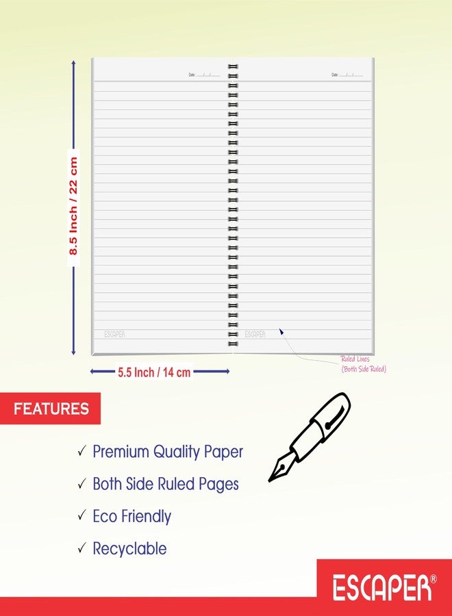 ESCAPER Dogs Designer Notebook, A5 Size, 160 Ruled Pages, Animal Diary, Stationery Notepad For Students, Spiral Notebook For Notes Writing, Personal & Office Diary (1, Cute Golden Retriever Dog) - Image 3