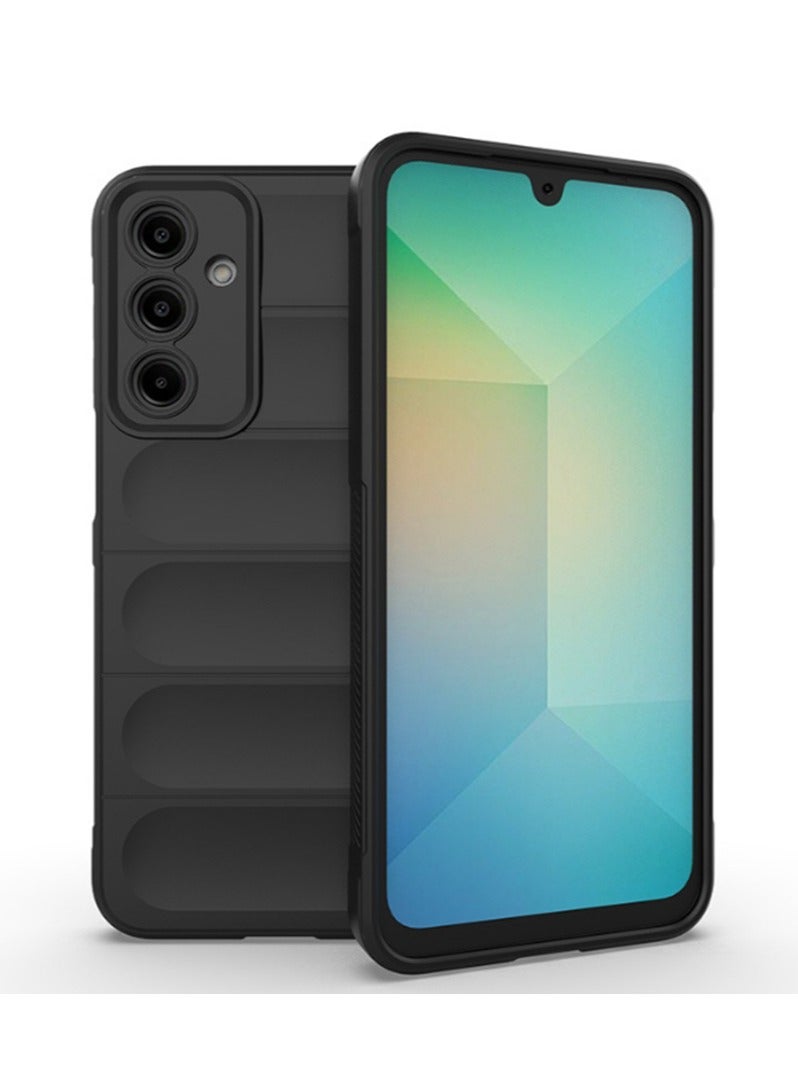 for Samsung Galaxy A56 5G Case Cover, Heavy Duty 4D Striped Pattern Sensory Soft Silicone Full Portection Shockproof Phone Case for Samsung Galaxy A56 5G, Black - Image 1