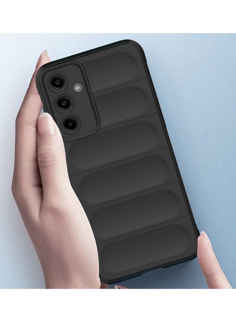 for Samsung Galaxy A56 5G Case Cover, Heavy Duty 4D Striped Pattern Sensory Soft Silicone Full Portection Shockproof Phone Case for Samsung Galaxy A56 5G, Black - Image 3