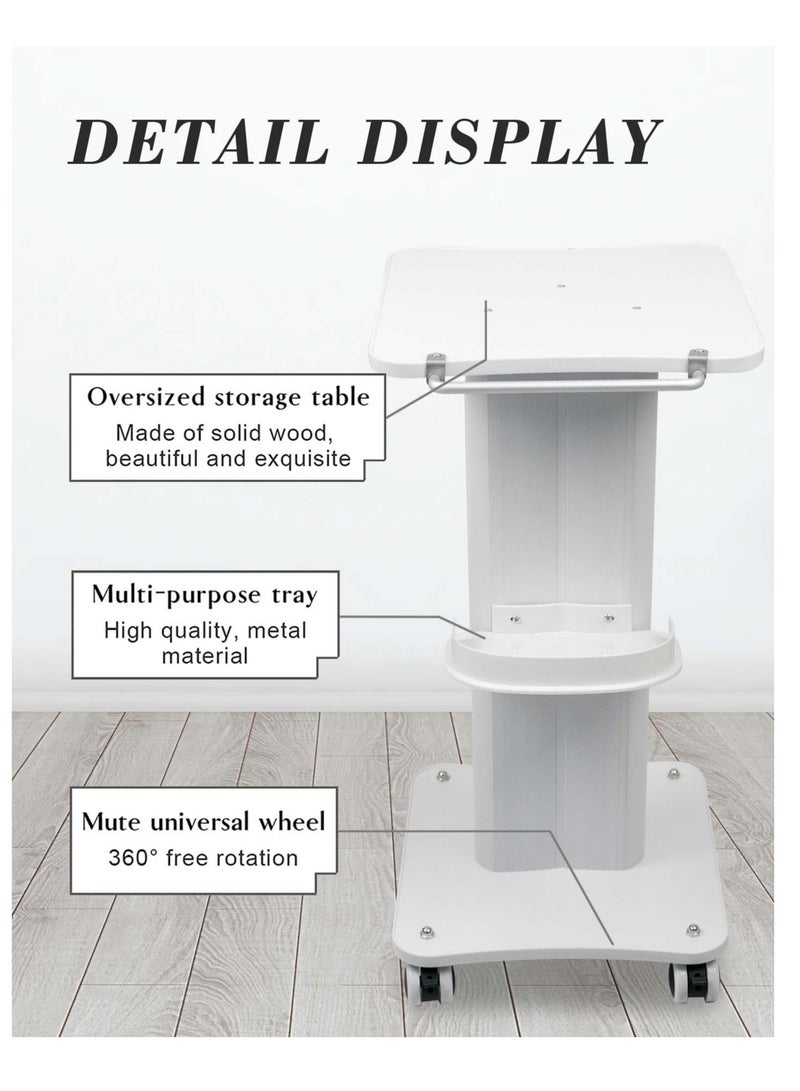 Libra Beauty Machine Trolley Spa Cart with Tray and Lockable Wheels - Image 2
