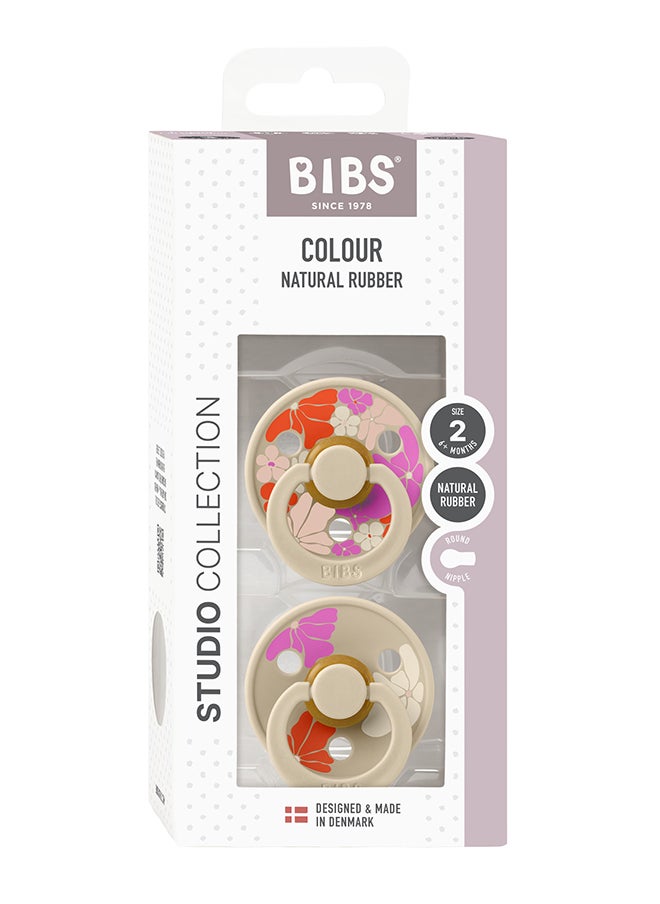 BIBS Pack of 2 Studio Colour Morning Bloom Latex Size 2 Vanilla Mix  - Image 2