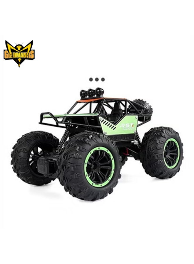 GOLD MANTIS Rock Climbing Stunt RC Car 4WD 2.4GHz Remote Control Off Road Drift Truck with LED Lights & Heavy Duty Tires for Kids Indoor Outdoor Racing – Green - Image 1