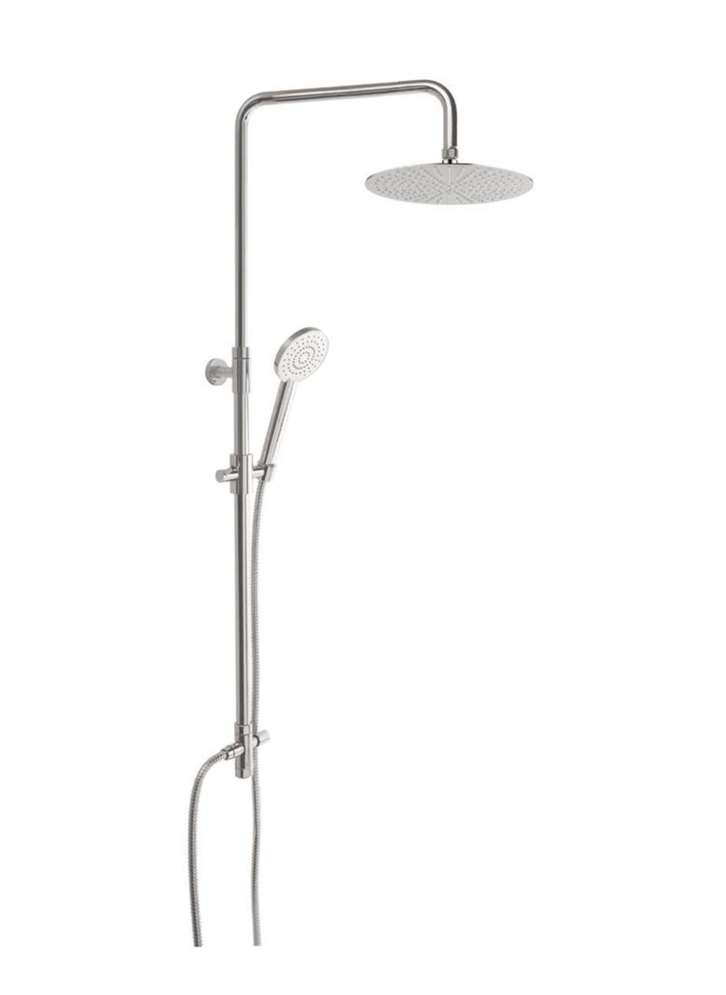 GS - GS Rubinetterie Doccia Shower Column With 30*30  Round Shower Head With Anti Lime System Chrome - 2252C - Image 1