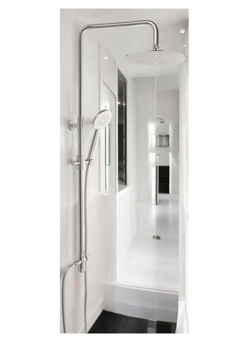 GS - GS Rubinetterie Doccia Shower Column With 30*30  Round Shower Head With Anti Lime System Chrome - 2252C - Image 1