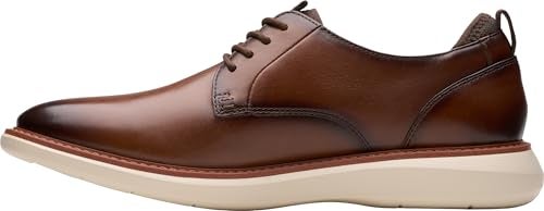 Clarks Men's Brantin Plain Oxford, Dark Tan Leather, 9 M US - Image 4