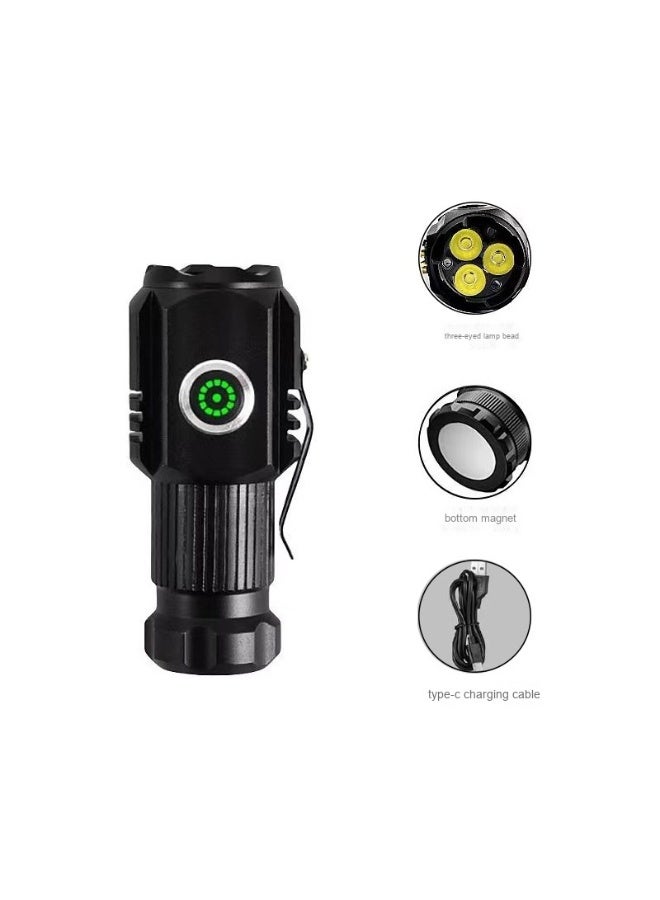 NIBEMINENT Three-Eyed Monster Flashlight - Powerful Rechargeable Mini Torch