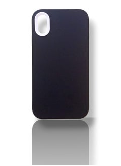 Back protection cover made of plastic for Apple iPhone XR with a frame inside to protect the phone - Black