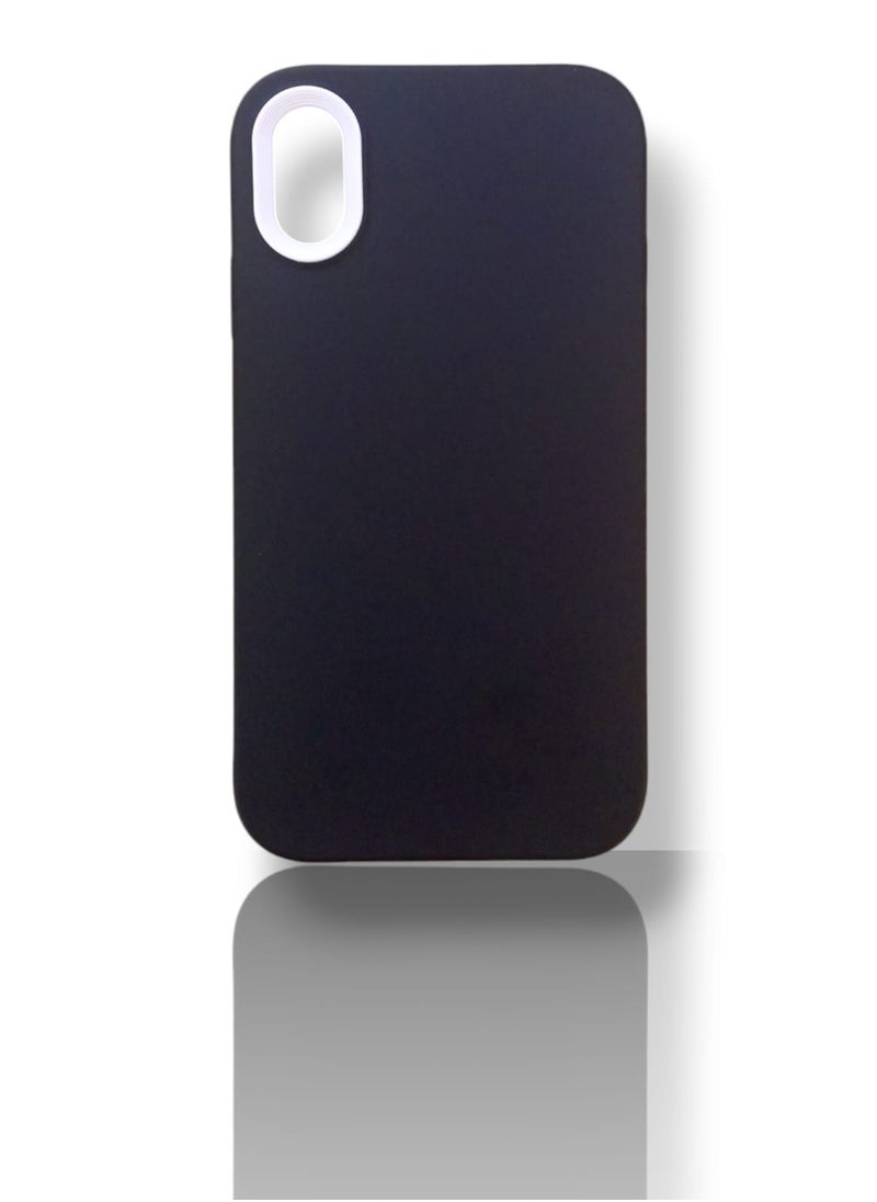 Generic - Back protection cover made of plastic for Apple iPhone XR with a frame inside to protect the phone - Black - Image 1