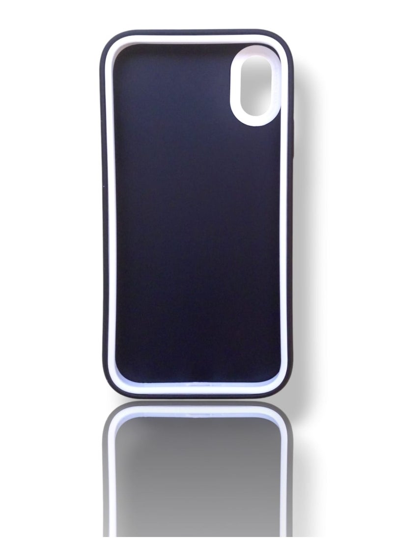 Generic - Back protection cover made of plastic for Apple iPhone XR with a frame inside to protect the phone - Black - Image 1