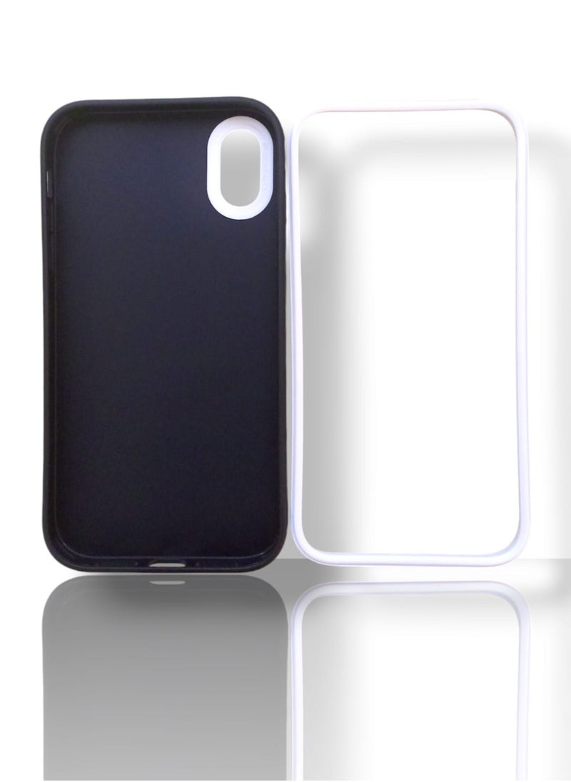 Generic - Back protection cover made of plastic for Apple iPhone XR with a frame inside to protect the phone - Black - Image 1