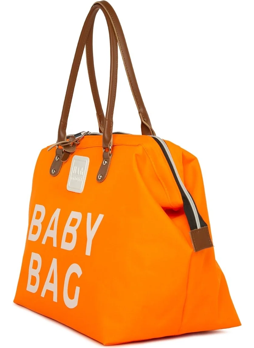 Bagmori Orange Baby Bag Printed Baby Care Bag