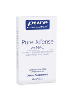 Pure Encapsulations Puredefense With Nac ; Enhances Firstline Immune Defense And Upper Respiratory Health ; 20 Capsules  - Image 1