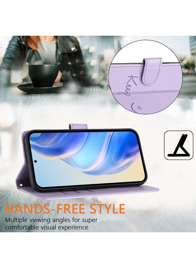 Zaboon Case For BLU View Speed 5G Smile Embossing RFID Leather Phone Case - Image 5