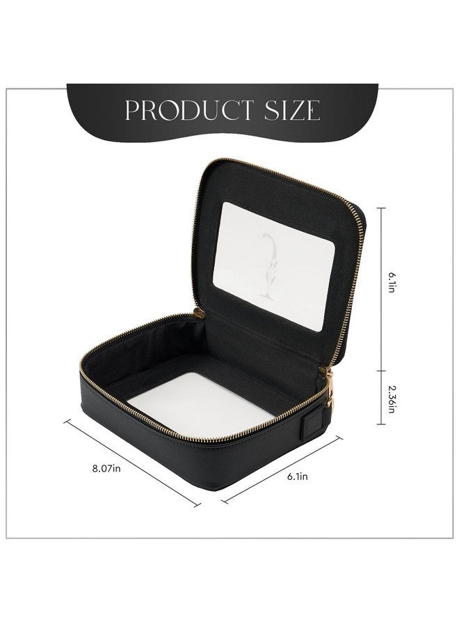 AW BRIDAL Monogram Makeup Bag Small Clear Makeup Bag Clear Toiletry Travel Bag With Shoulder Strap Small Clear Cosmetic Bag Travel Toiletry Bags For Women Clear Makeup Bag With Zipper, Letter J - Image 4