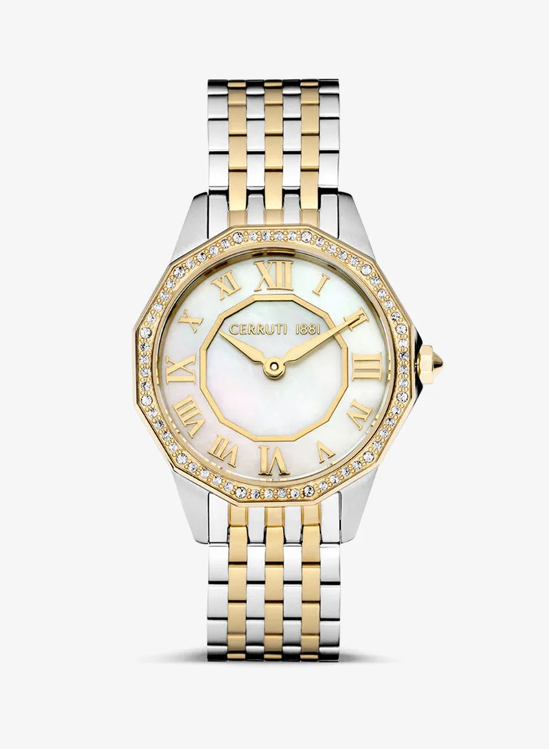 Cerruti Watch for Women - White Dial - 30 MM