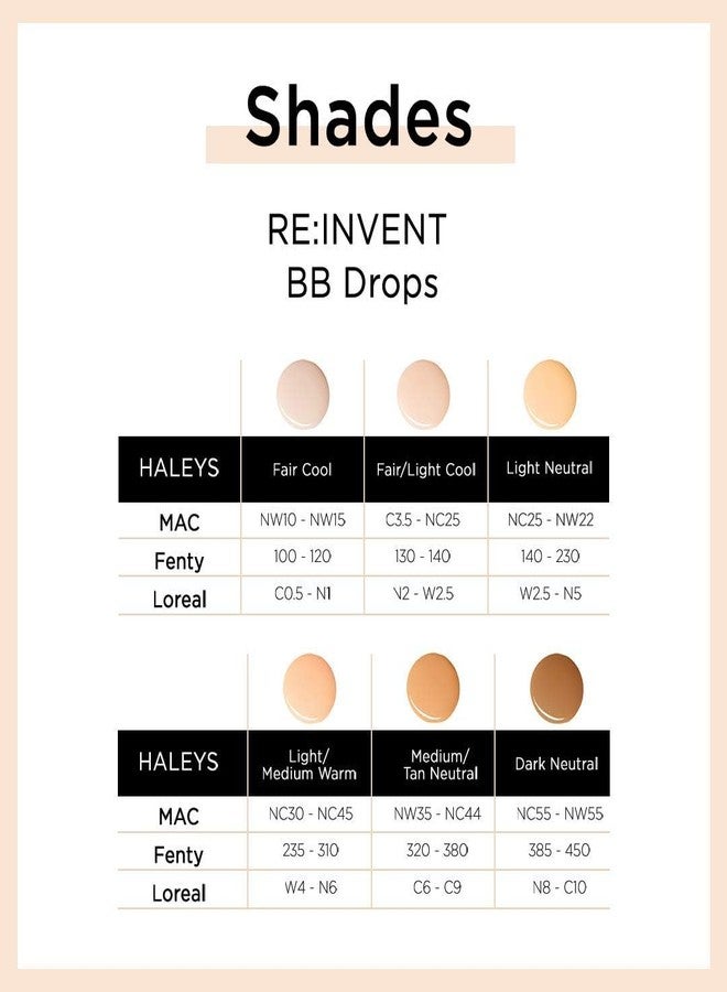 HALEYS RE-Invent BB Drops (Dark Neutral) Vegan, Cruelty-Free Tinted BB Moisturizer Foundation with Marula Face Oil - Hydrate Skin with Sheer Coverage for a Natural, Healthy-Looking Complexion - Image 5