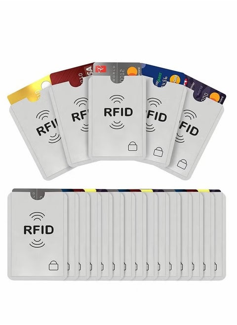 RFID Blocking Sleeves Contactless Cards - RFID Credit Card Protector Waterproof and Tear Proof - Debit Card Protector Sleeve for Privacy and Property Safety