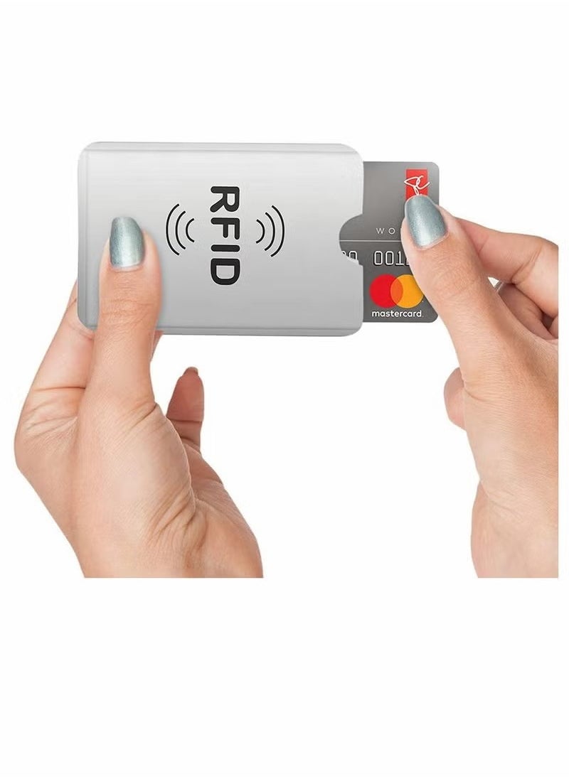 Generic - RFID Blocking Sleeves Contactless Cards - RFID Credit Card Protector Waterproof and Tear Proof - Debit Card Protector Sleeve for Privacy and Property Safety - Image 1