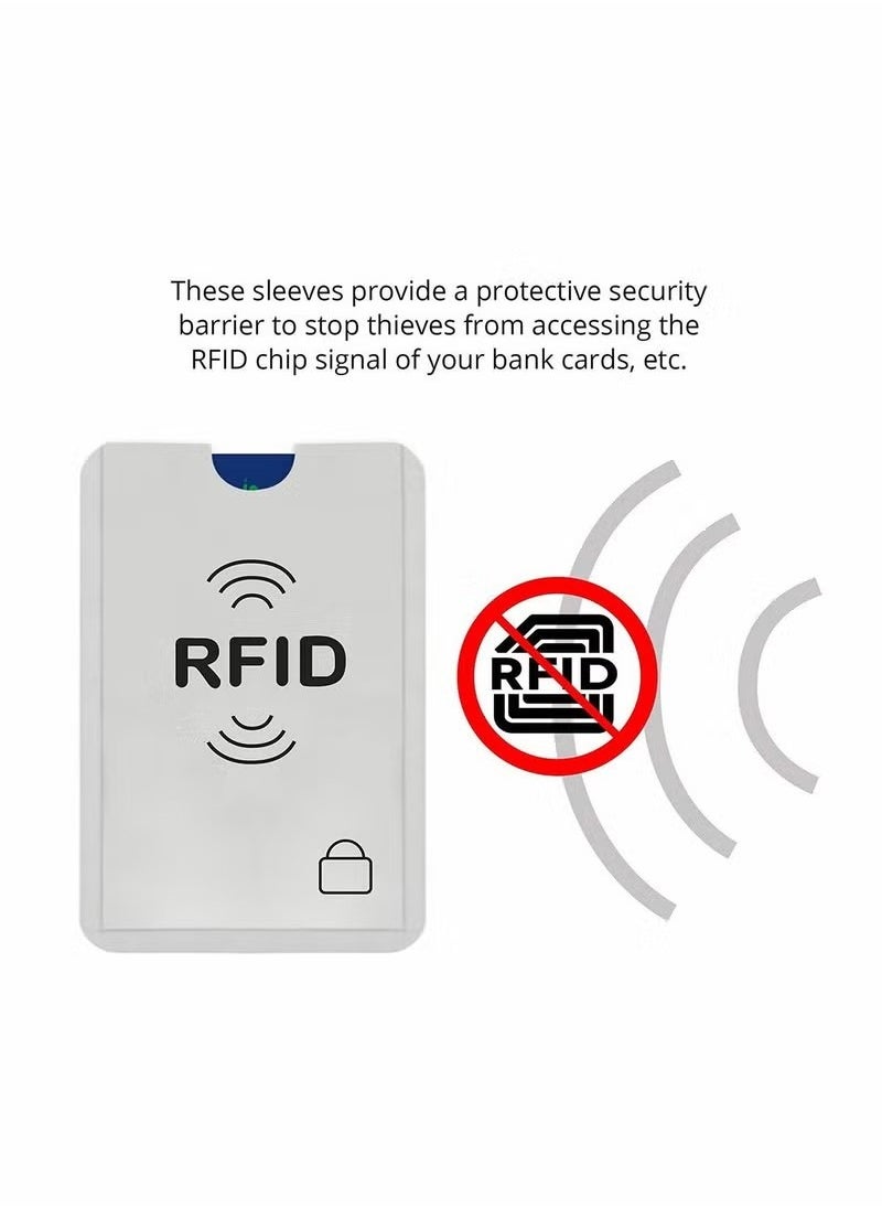 Generic - RFID Blocking Sleeves Contactless Cards - RFID Credit Card Protector Waterproof and Tear Proof - Debit Card Protector Sleeve for Privacy and Property Safety - Image 1