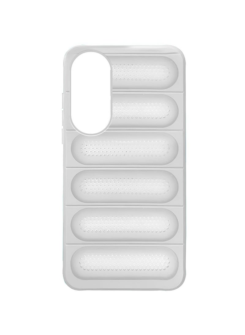 Wtech vivo V50 5G 2025 Premium Translucent within Air Bag TPU with Band Texture Case Cover - White - Image 4