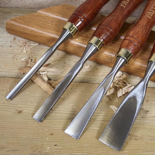 Faithfull Wood Carving Chisel Set of 12 in Presentation Case, ‎Walnut Color - Image 3