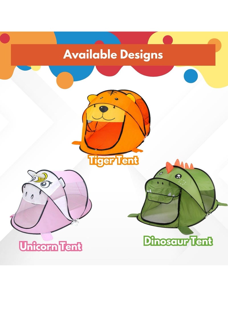 المنزل الذكي خيمة منزلية ذكية للأطفال للعب والنوم وديكور حفلات أعياد الميلاد وخيمة بيت اللعب للأولاد والبنات وخيمة داخلية وخارجية (خيمة النمر) - Image 2