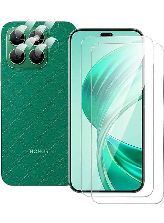 Screen Protector Compatible with Honor X8b, 【2+2 Pack】 Full Camera Lens Protector u0026 9H Hardness HD Tempered Glass, Anti Scratch, No Bubbles - Image 1