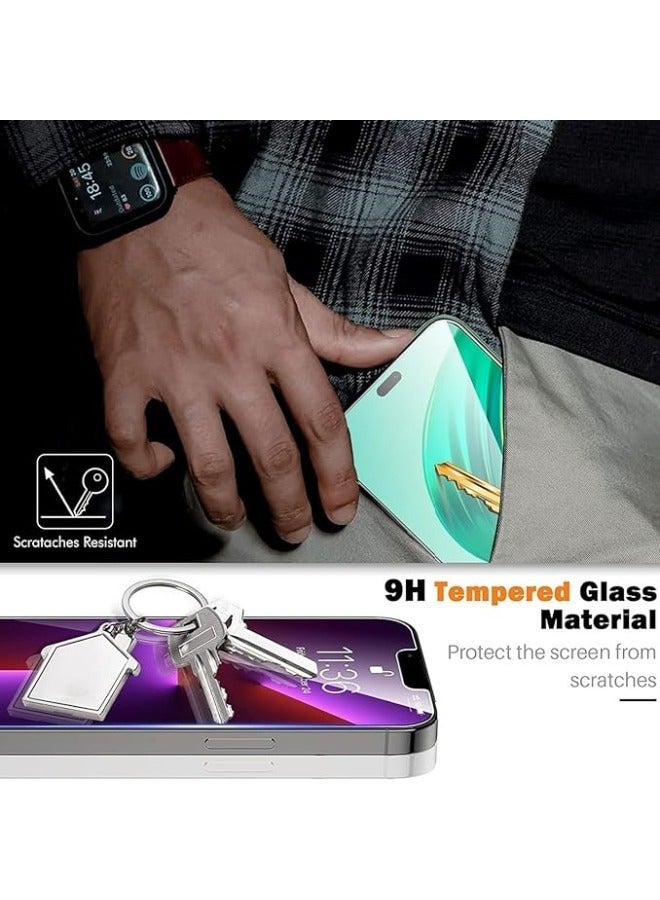 Screen Protector Compatible with Honor X8b, 【2+2 Pack】 Full Camera Lens Protector u0026 9H Hardness HD Tempered Glass, Anti Scratch, No Bubbles - Image 5