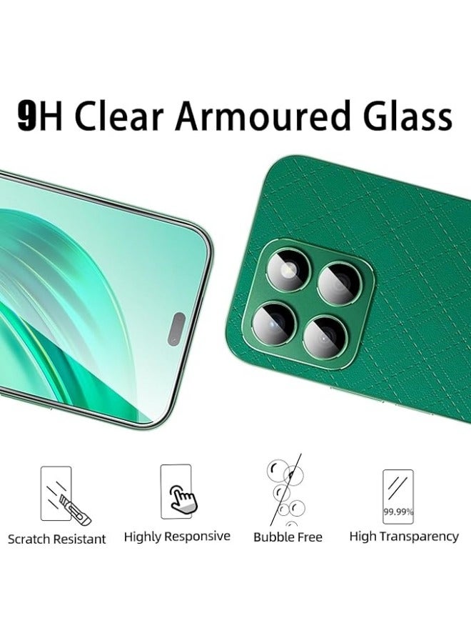 Screen Protector Compatible with Honor X8b, 【2+2 Pack】 Full Camera Lens Protector u0026 9H Hardness HD Tempered Glass, Anti Scratch, No Bubbles - Image 2