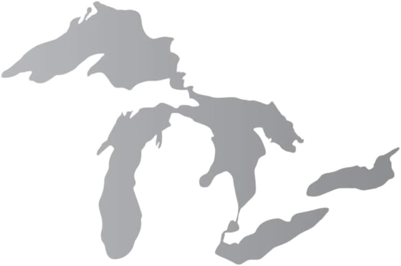 Nudge Printing Great Lakes Sticker Michigan Car Decal Premium Heavy-Duty Weatherproof Vinyl for Bumpers, Windows, Laptops, Water Bottles or Coolers (Silver, Standard) - Image 1