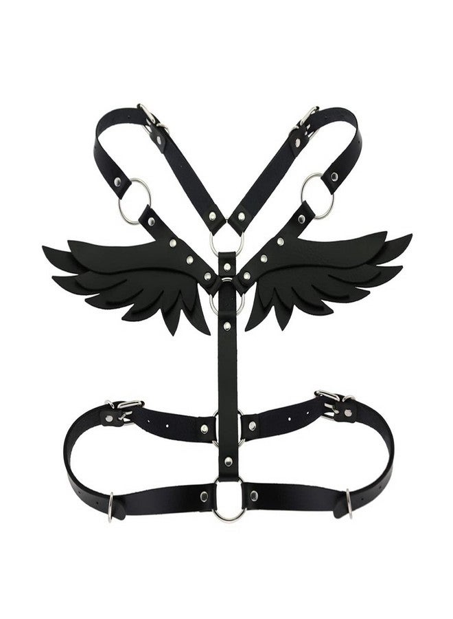 Ralcosuss Punk Angel Wing Chest Body Harness Waist Belly Chain Belt Rave Jewelry Accessories Halloween Outfit - Image 5