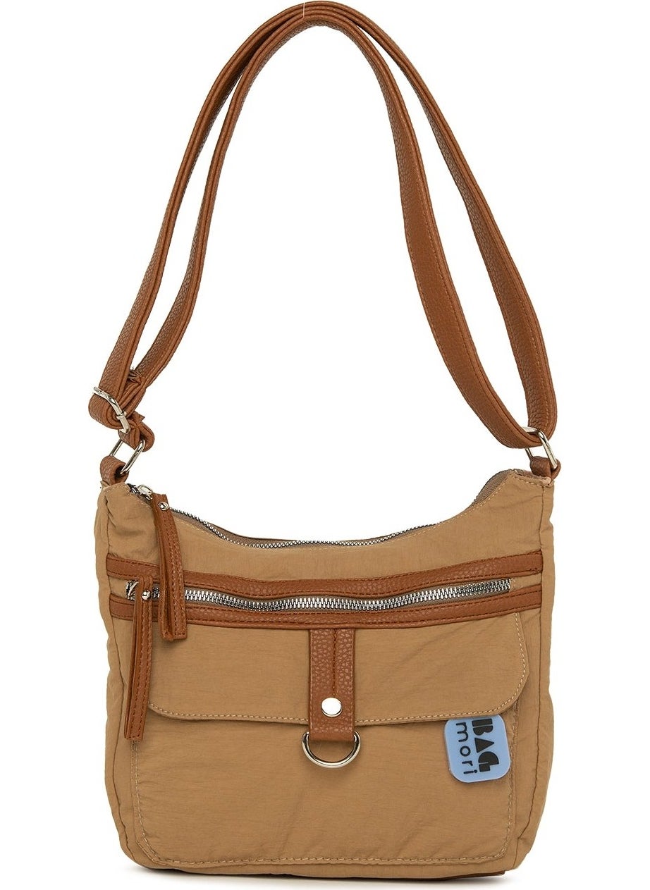 Bagmori Camel Leather Garnished Mini Casual Bag  - Image 1