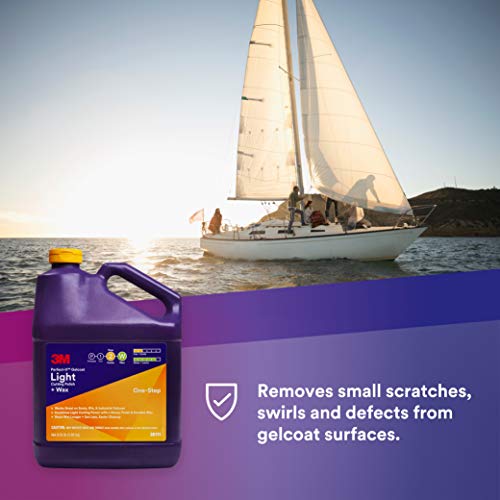 3M Perfect-It Gelcoat Light Cutting Polish + Wax, 36111, 1 Gallon, One-Step Process, Removes Scratches and Swirls, Light Oxidation Remover for Boats and RVs - Image 2